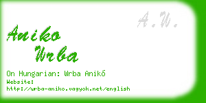 aniko wrba business card